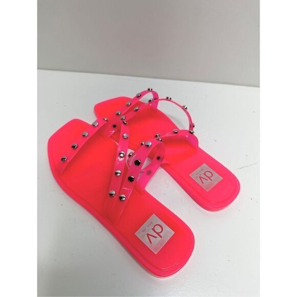 Dolce Vita Jelly Sandals Womens Size 6‎ Neon Pink Slip On Shoes NEW - Picture 8 of 11